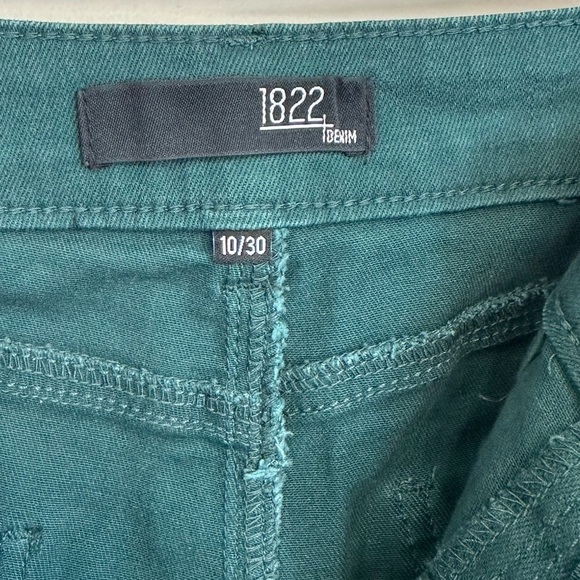 NEW 1822 Denim Women’s High-Rise Straight Leg Jeans Green Spruce Size 10/30 - Picture 4 of 10